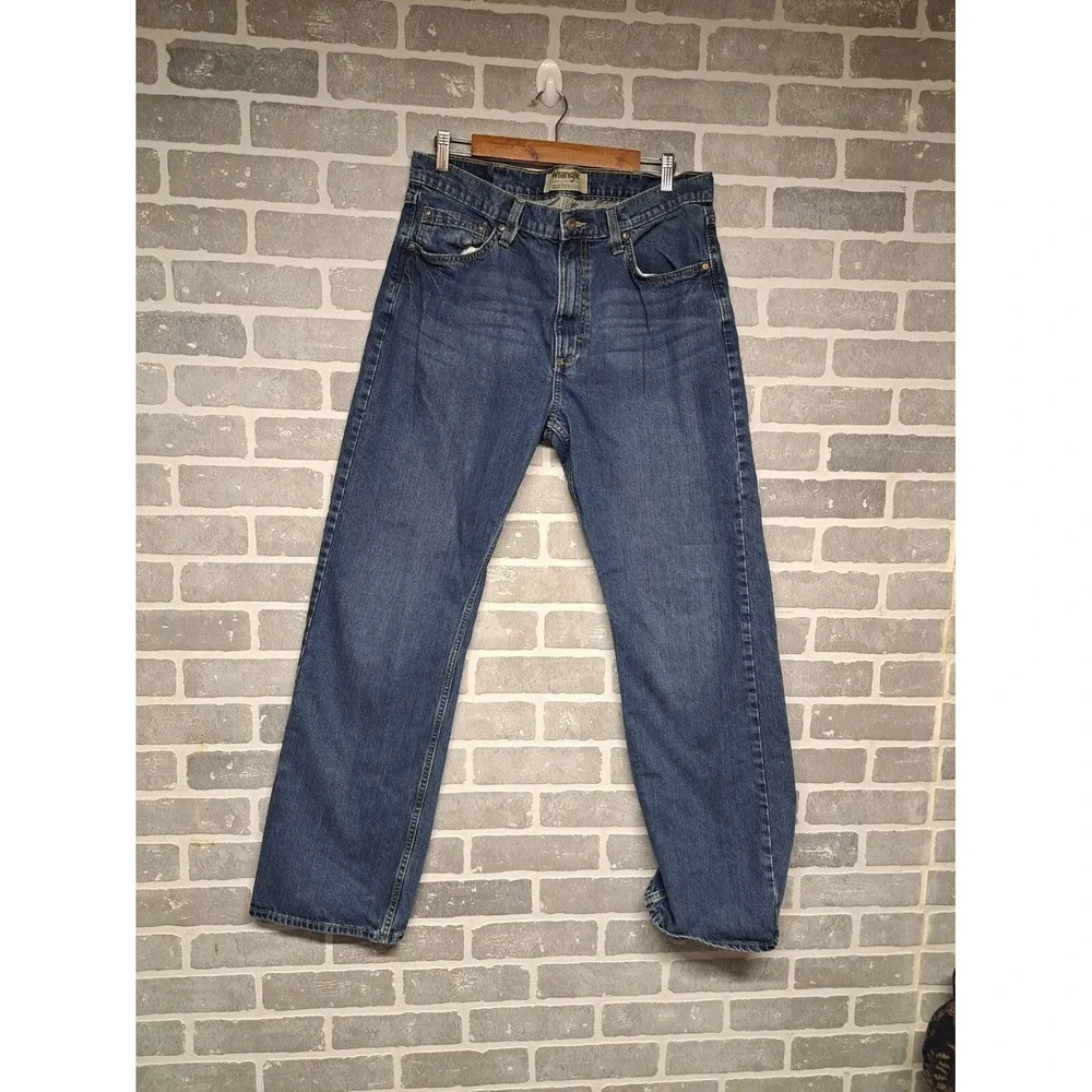 Levis‎ Strauss Mens Straigh Leg Western Blue Jeans Rodeo Ranchero Size 36 X 34L